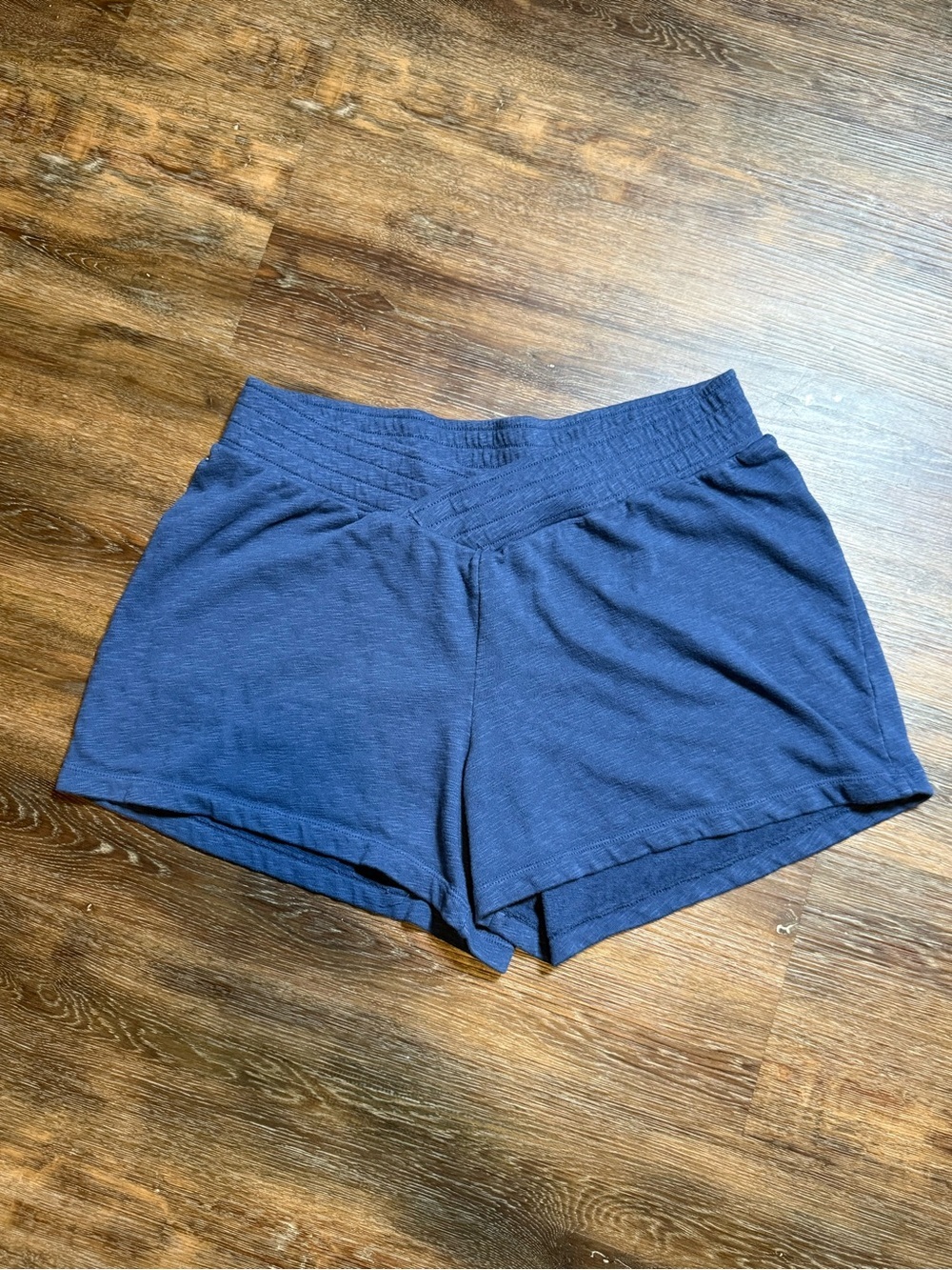 bobi Los Angeles | Lounge Shorts 100% Cotton Pull-On Casual | Blue | Size M